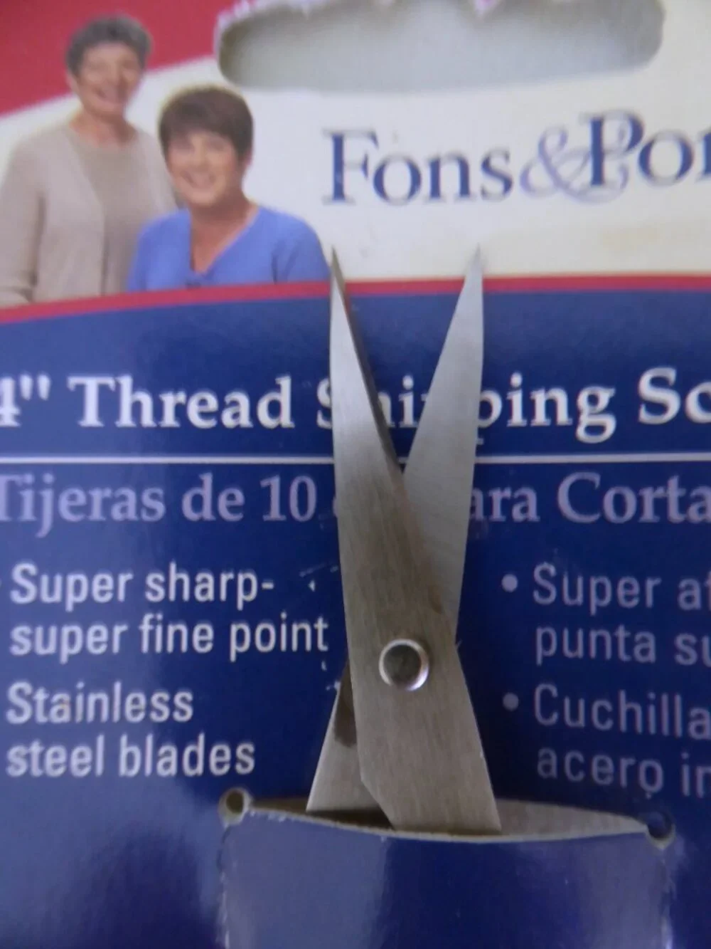 NEW 4” FONS & PORTER THREAD SNIPPING FINE POINT SHARP STAINLESS STEEL SCISSORS